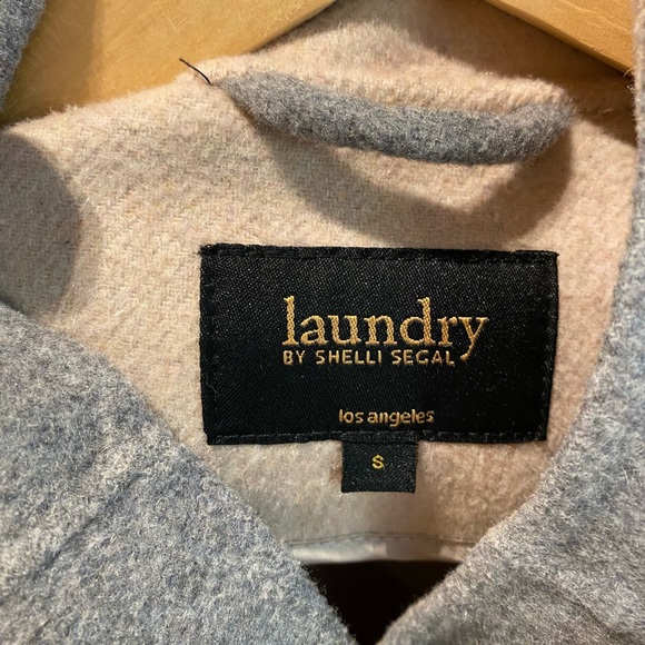 Laundry by Shelli seagal light gray heather wool blended women coat size small - Picture 4 of 5